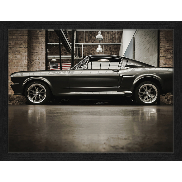 ANY IMAGE Digitaldruck »Ford Mustang GT 500«, Rahmen: Buchenholz, Schwarz 