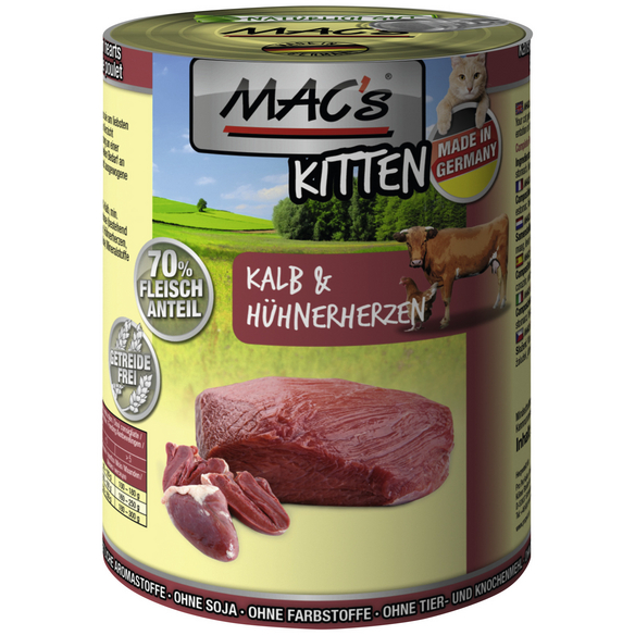 MAC'S KatzenNassfutter »Kitten«, 6 Dosen hagebau.at