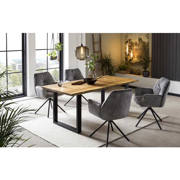 cm, Höhe: SalesFever grau/schwarz Stuhl, 90