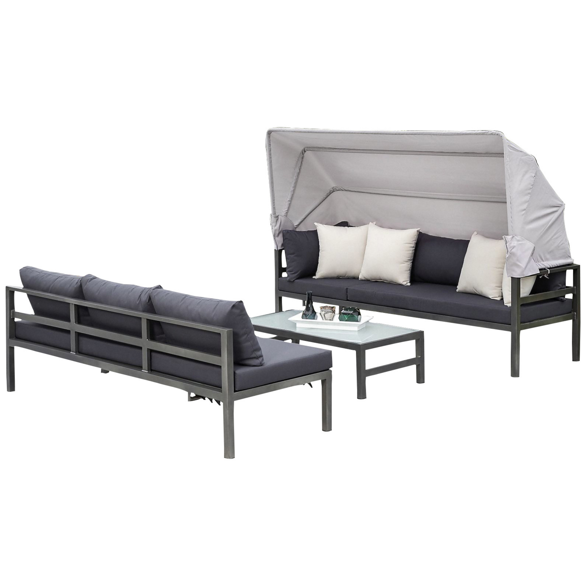 MERXX Gartenmöbel »Amaro«, 6 Sitzplätze, Aluminium, inkl. Auflagen
