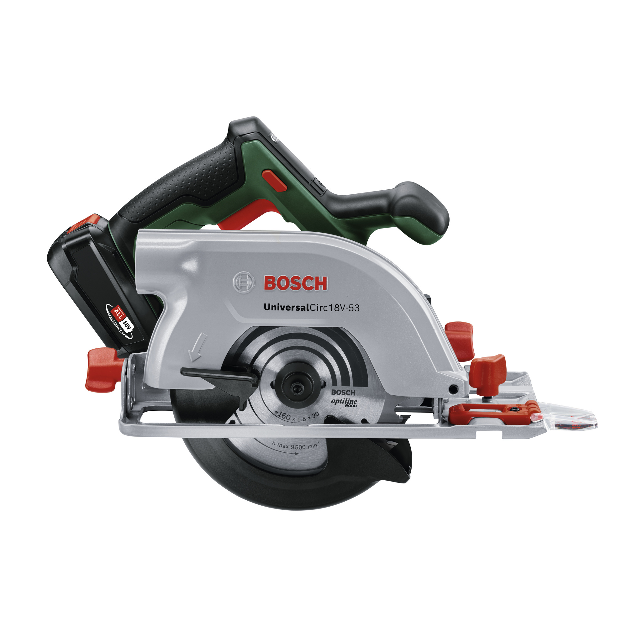 BOSCH HOME & GARDEN Handkreissäge »UniversalCirc 18V53«, 18 V, grün