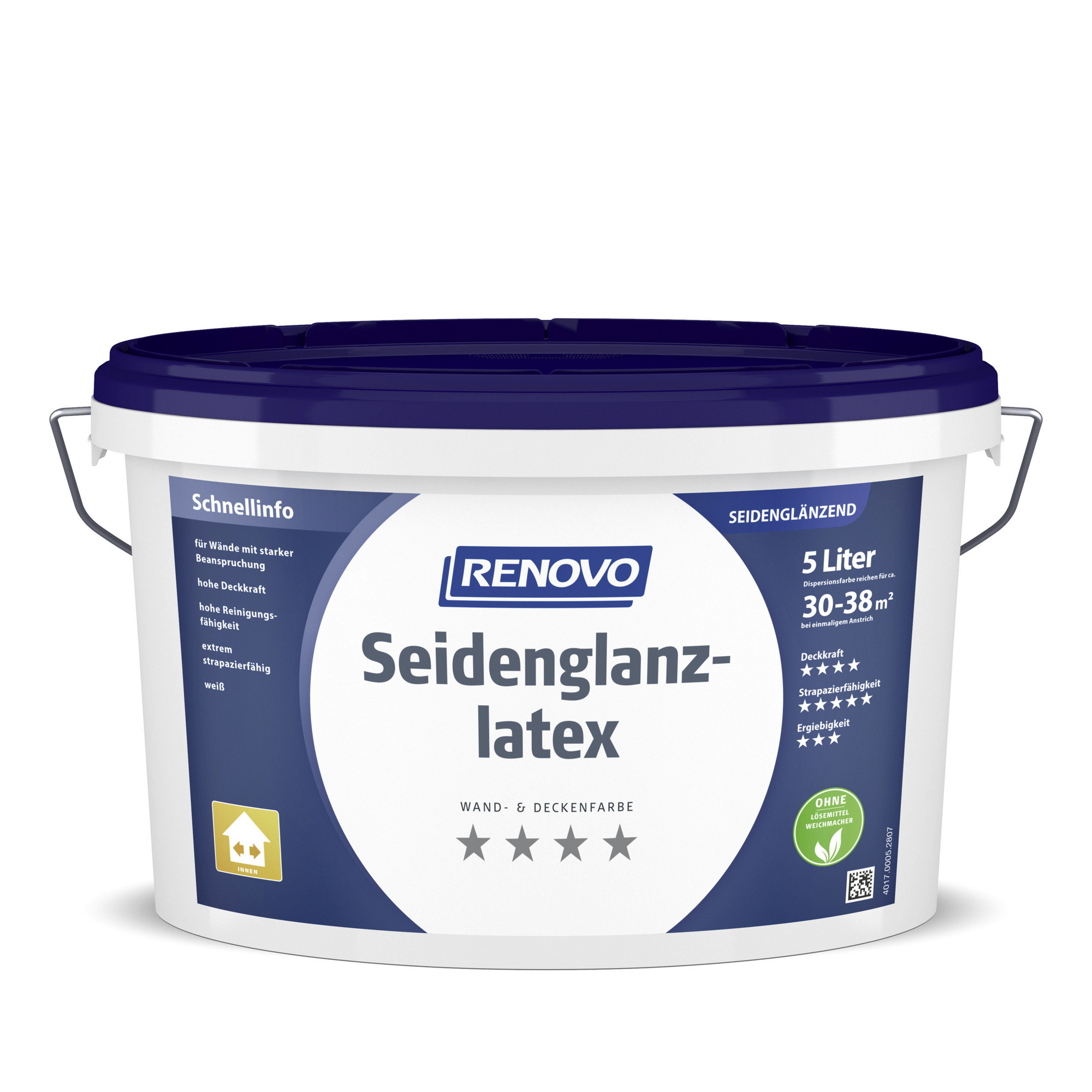 RENOVO Wand- und Deckenfarbe Seidenglanzlatex, weiß - hagebau.at