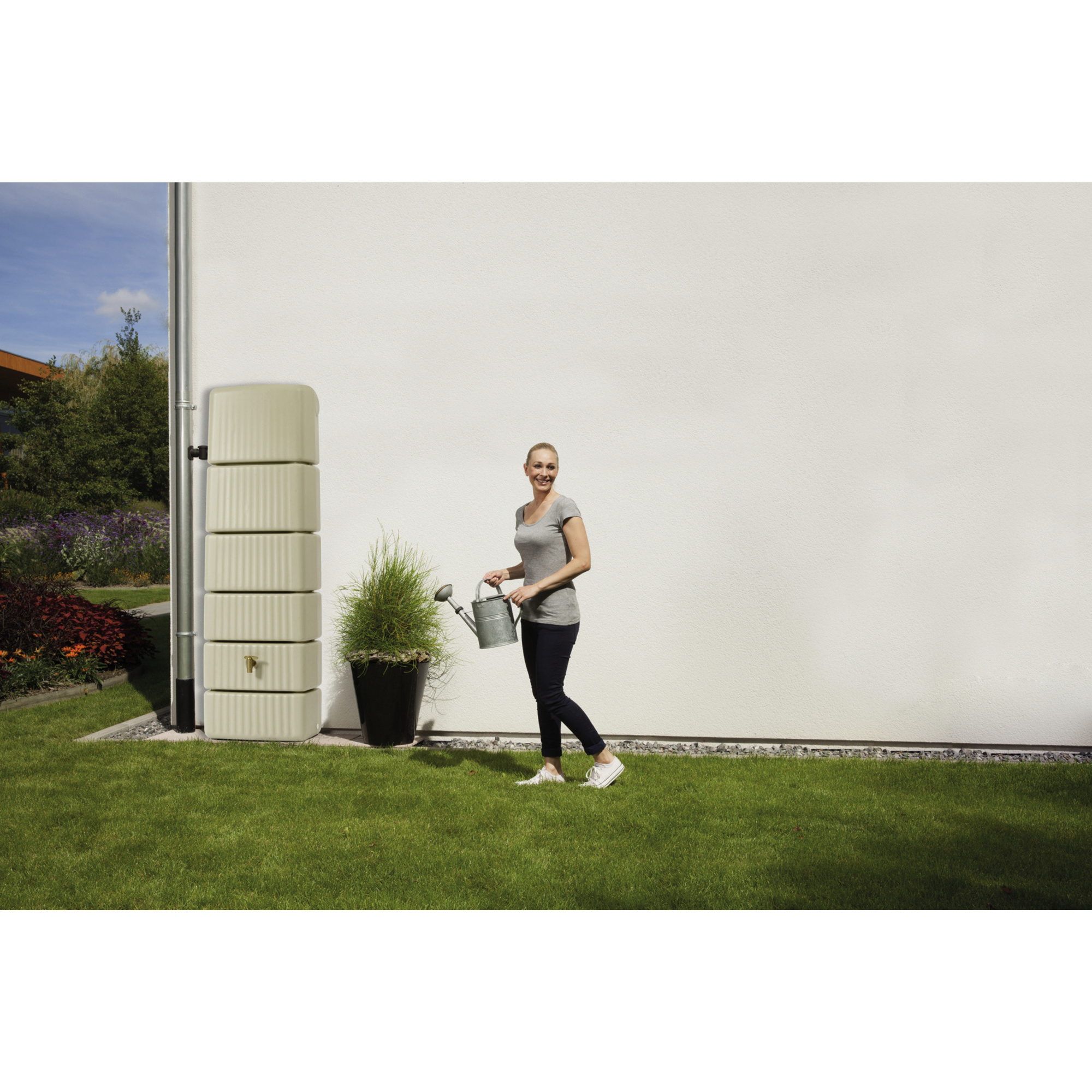 4rain Wandtank Slim Stone Decor 300 L Montageanleitung