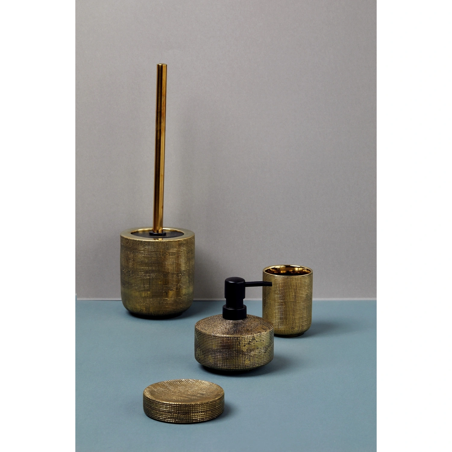goldfarben, Bad-Accessoire-Set Keramik »Rivara«, WENKO