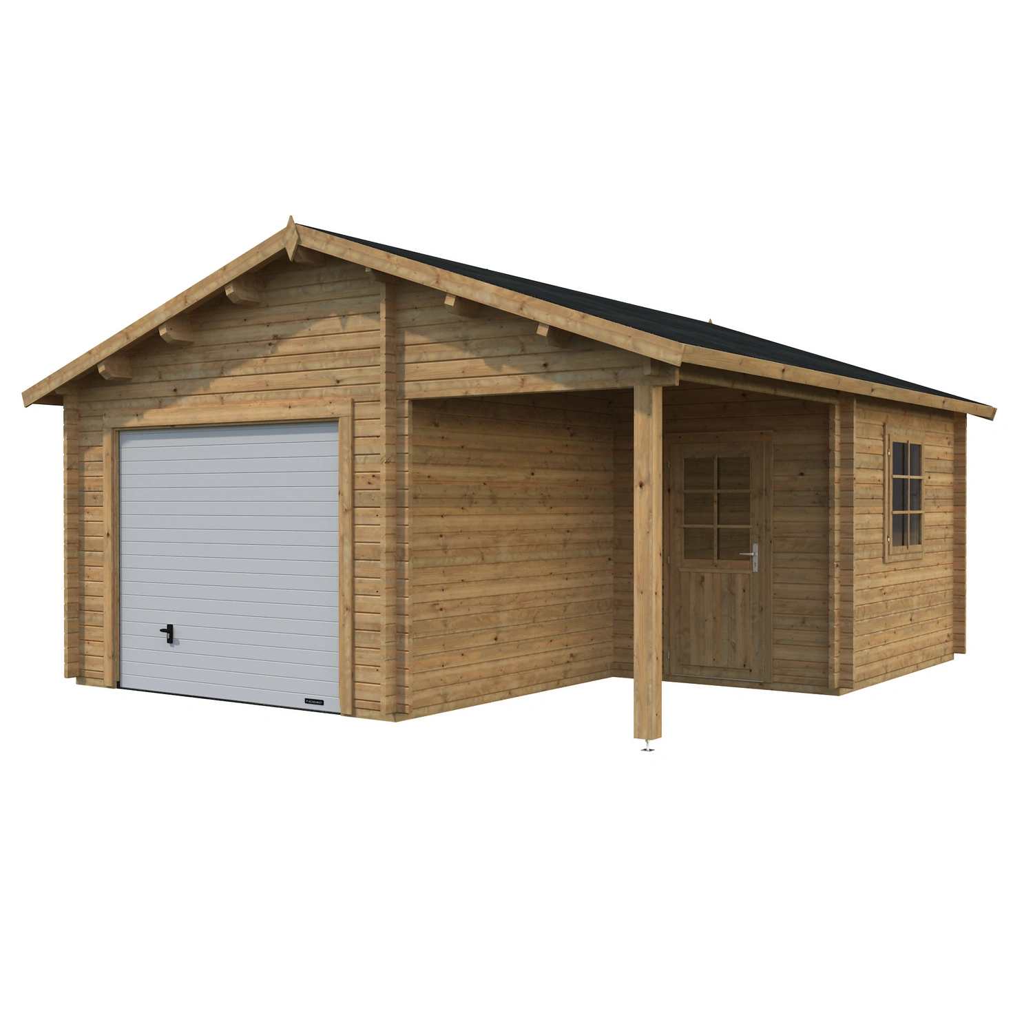 PALMAKO AS Blockbohlen-Garage, BxT: 510 cm Holz (Außenmaße), 550 x