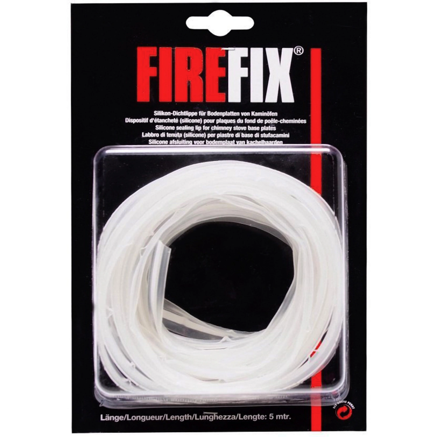 FIREFIX® Dichtlippe, BxL: 1,65 x 500cm, Silikon, für: Wohnbereich 