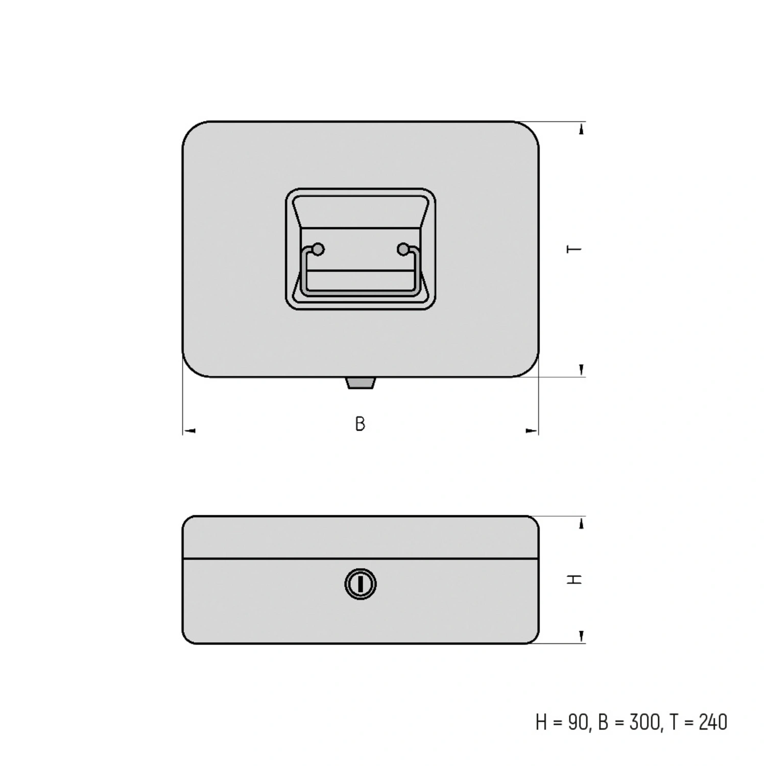 BASI - Geldkassette - GK 10, mit Hebelschloss, Münzfächern und