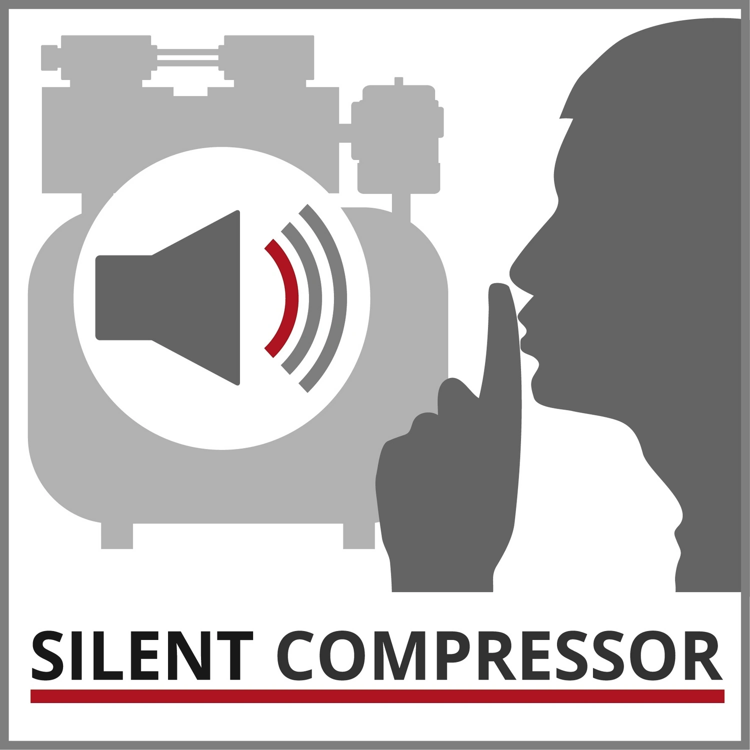 EINHELL Kompressor »TE-AC 50 Silent«, 8 bar, Max. Füllleistung: 190 l/min