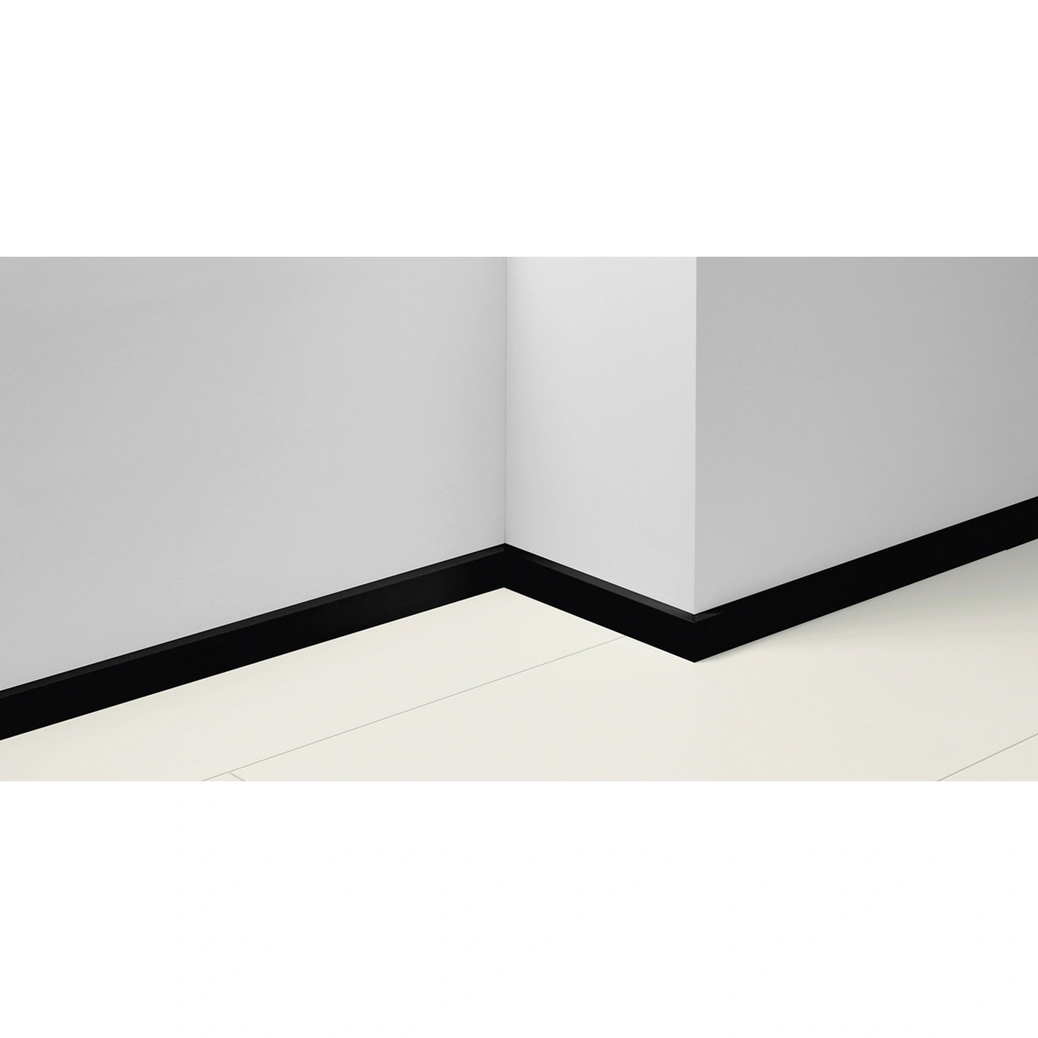 PARADOR Sockelleiste, schwarz, MDF, LxHxT: 220 x 4 x 1,6 cm 