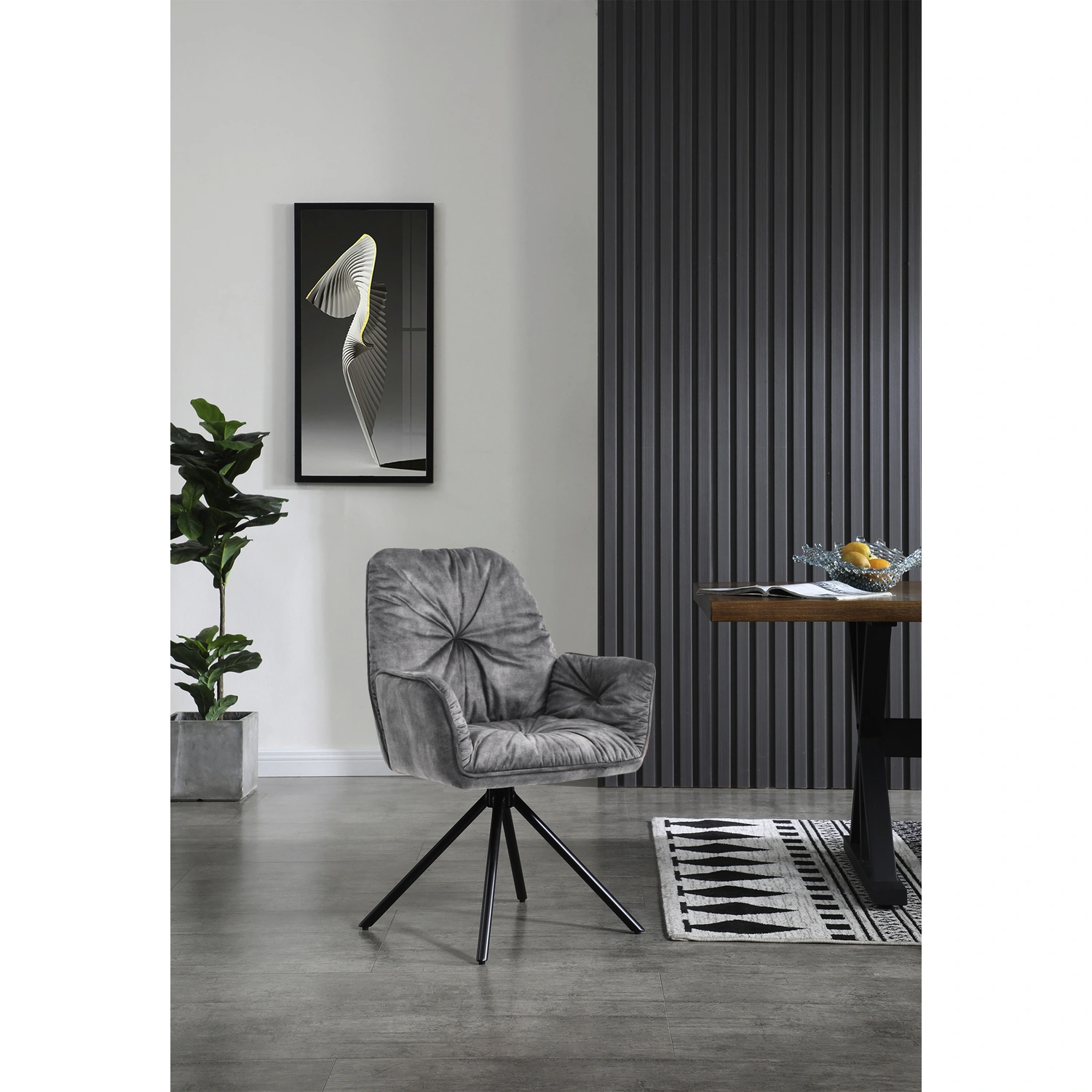 SalesFever Stuhl, Höhe: 90 cm, grau/schwarz