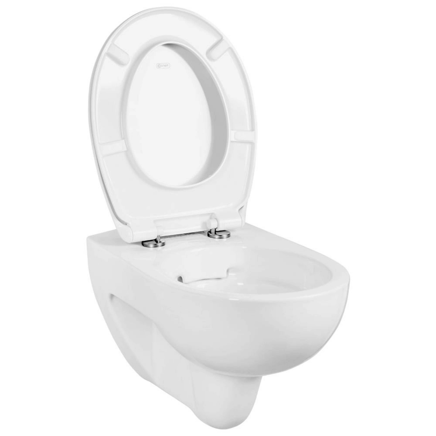 GEBERIT Wand-WC-Komplettset »Renova«, Tiefspüler, spülrandlos weiß