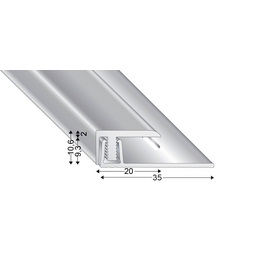 Abschlussprofil Set »T-FLEX«, BxL: 20 x 1000 mm, Höhe: 7-13 mm, sandfarben