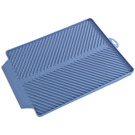 Abtropfmatte, BxHxL: 40 x 3 x 30 cm, Thermoplastischer Elastomer (TPR), blau