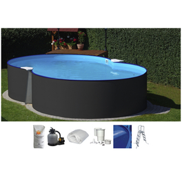 Achtformpool, anthrazit, BxHxL: 420 x 120 x 650 cm Achtformpool, anthrazit, BxHxL: 420 x 120 x 650 cm