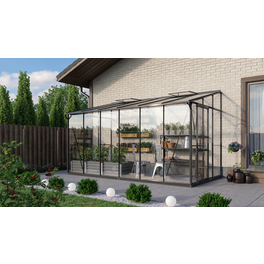 Anlehngewächshaus »Osiris 7800«, 7,8 m², Kunststoff/Aluminium/ESG Glas, winterfest Anlehngewächshaus »Osiris 7800«, 7,8 m², Kunststoff/Aluminium/ESG Glas, winterfest