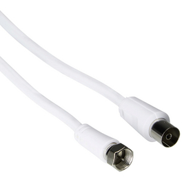 Anschlusskabel, 3 m, 75 Ohm, 75 db, Weiß