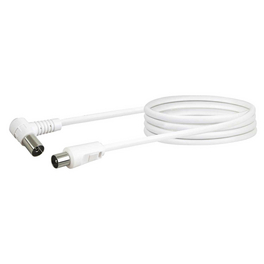Anschlusskabel, Empfänger-Anschlusskabel 1,5 m Stecker/Buchse Winkel DIN weiss Anschlusskabel, Empfänger-Anschlusskabel 1,5 m Stecker/Buchse Winkel DIN weiss
