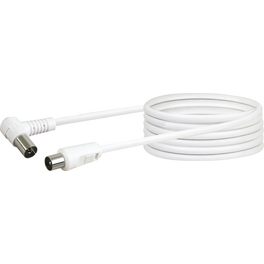 Anschlusskabel, Empfänger-Anschlusskabel 5 m Stecker/Buchse Winkel DIN weiss Anschlusskabel, Empfänger-Anschlusskabel 5 m Stecker/Buchse Winkel DIN weiss