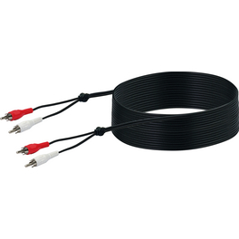 Audio-Verbindung, Cinch-Audio-Verbindungskabel 10 m beidseitig 2 Stecker schwarz