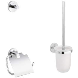 Bad-Accessoire-Set »essentials«, Metall/Glas, chromfarben Bad-Accessoire-Set »essentials«, Metall/Glas, chromfarben