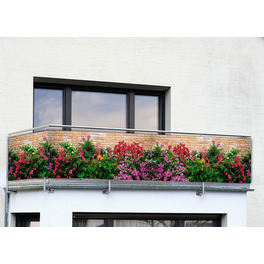Balkonsichtschutz »Mauer-Blumen«, Polyethylen/Polyamid, HxL: 500 x 85 cm