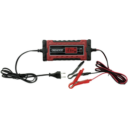 Batterieladegerät, geeignet für alle gängigen Kfz-Batterien, Kunststoff, rot/schwarz
