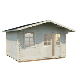 Blockbohlenhaus »Emma«, BxT: 360 x 300 cm (Außenmaße), Wandstärke: 34 mm, Braun
