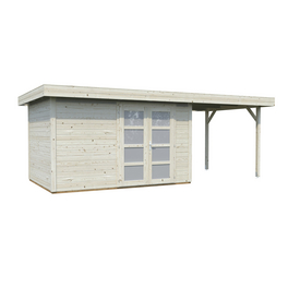 Blockbohlenhaus »Lara«, BxT: 350 x 250 cm (Außenmaße), Wandstärke: 28 mm, Natur