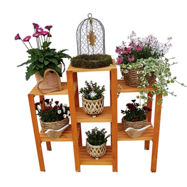 Blumenetagerie, BxH: 98 x 88 cm, Kiefernholz, honig