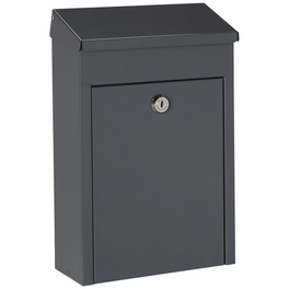 Briefkasten »BK 100«, eckig, Stahlblech, basaltgrau Briefkasten »BK 100«, eckig, Stahlblech, basaltgrau