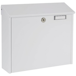 Briefkasten »BK 400«, eckig, Stahlblech, weiß Briefkasten »BK 400«, eckig, Stahlblech, weiß
