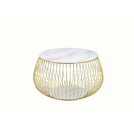 Couchtisch, BxH: 72 x 42 cm, Metall/Glas
