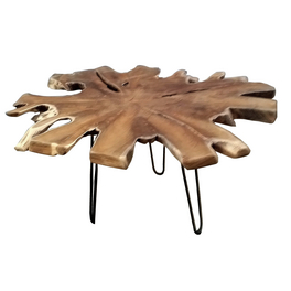 Couchtisch »ROMANTEAKA«, BxH: 70 x 52 cm, teakholz/Metall