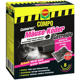 Cumarax® Mäuse-Köder Getreide 80 g + Köderbox