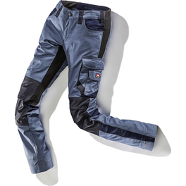 Damen-Arbeitshose »WORXTAR«, Polyester/Baumwolle/Elastan, taubenblau/marine