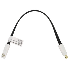 Datenladekabel Micro-USB-Magnet, Kunststoff, schwarz