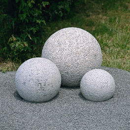 Deko-Kugel, Marmor, grauweiß, Ø: 20 cm