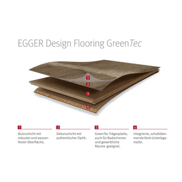 Designboden »Home Design GreenTec«, Timbara Eiche braun (EHD023), BxL: 246 x 1292 mm, Stärke: 7,5 mm