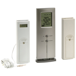 Digital-Funkthermometer, Kunststoff, weiß/grau