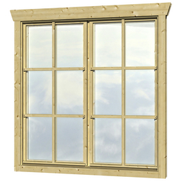 Doppelfenster, Holz, BxH: 132,2 x 141,3 cm