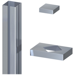 Eck-Ummantelung, BxHxT: 7 x 105 x 7 cm, für System Eckpfosten 195 cm