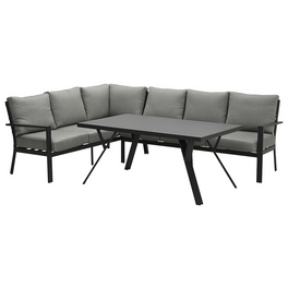 Gartenlounge, 5 Sitzplätze, Aluminium, inkl. Auflagen