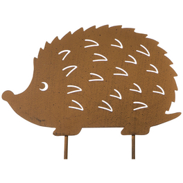 Gartenstecker, Igel, Metall, rostfarben Gartenstecker, Igel, Metall, rostfarben