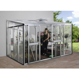 Gewächshaus »Helena«, 8,6 m², Aluminium/Glas, winterfest Gewächshaus »Helena«, 8,6 m², Aluminium/Glas, winterfest