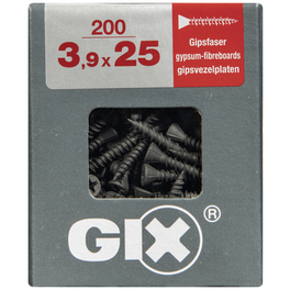 Gipsfaserschraube, 3,9 mm, Stahl, 200 Stk., GIX C 3,9x25 L