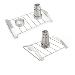 Grillhalter, Länge: 43,7 cm, aus Edelstahl Grillhalter, Länge: 43,7 cm, aus Edelstahl