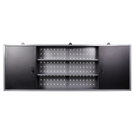 Hängeschrank, BxHxT: 160 x 60 x 16 cm, Metall, schwarz/grau