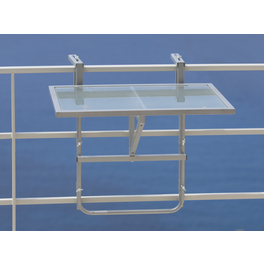 Hängetisch, BxHxL: 40 x 64,5 x 60 cm, Tischplatte: Sicherheitsglas Hängetisch, BxHxL: 40 x 64,5 x 60 cm, Tischplatte: Sicherheitsglas