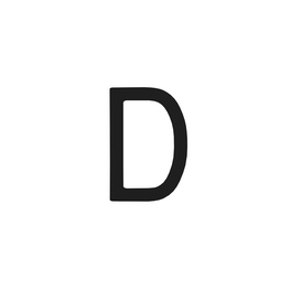 Hausbuchstabe, Buchstabe D, mattschwarz, Stahl Hausbuchstabe, Buchstabe D, mattschwarz, Stahl