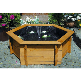 Hochteich, sechseckig, B x L: 222 x 192,5 cm Hochteich, sechseckig, B x L: 222 x 192,5 cm